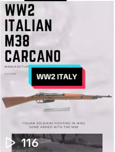 A Beretta manufactured 1940 M38 Carcano. Only 4...